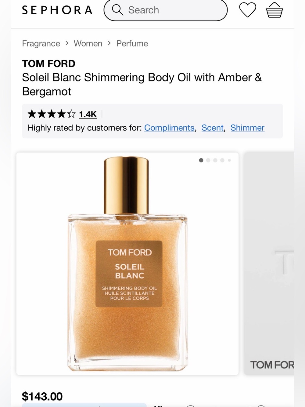 TOM FORD brand new Shimmering Body Oil